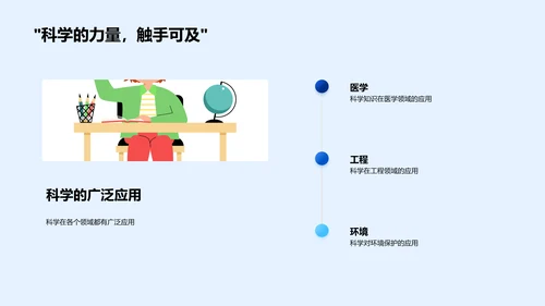 科学引领生活PPT模板