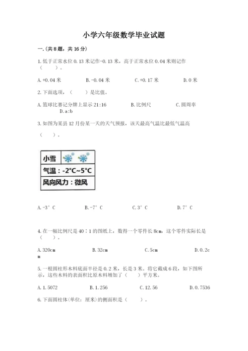 小学六年级数学毕业试题完整.docx