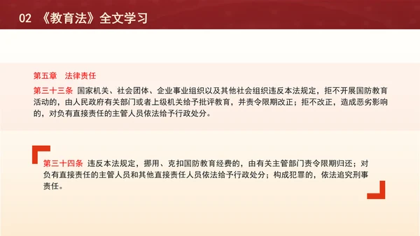 2024中华人民共和国国防教育法全文解读学习PPT课件