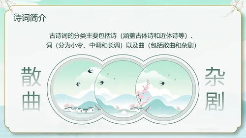 绿色中国风10首必背古诗词PPT