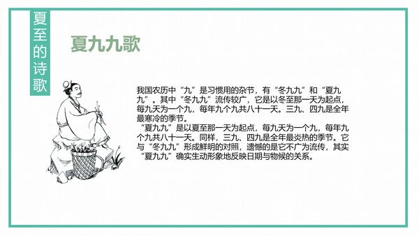中国风传统二十四节气夏至教学PPT课件