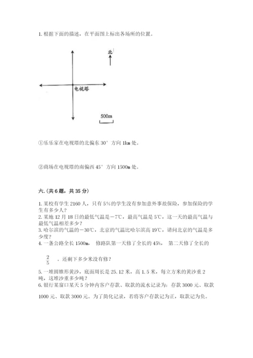 小学六年级数学期末自测题附完整答案（各地真题）.docx