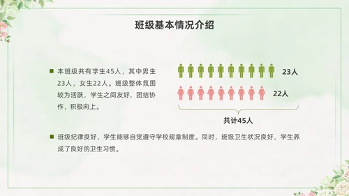 期中质量分析绿色水彩小清新初中期中家长会PPT课件