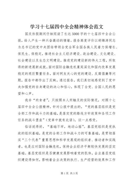 学习十七届四中全会精神体会范文.docx