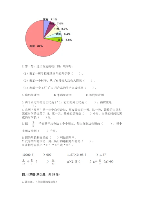 2022人教版六年级上册数学期末考试卷含答案【典型题】.docx