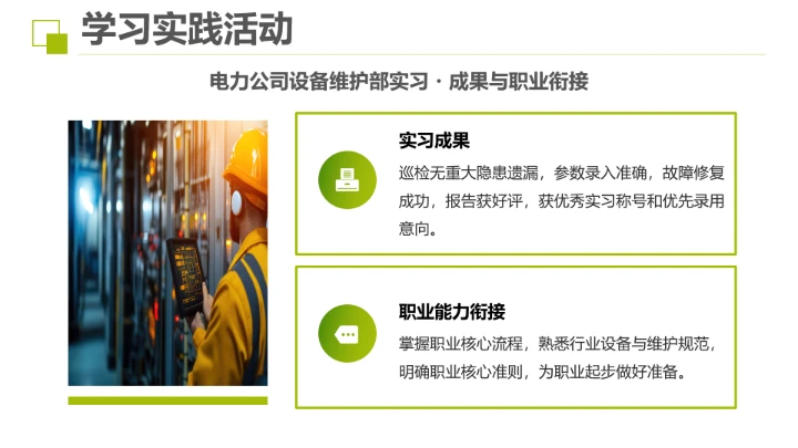 电气工程及自动化专业大学生职业生涯规划发展展示PPT模版