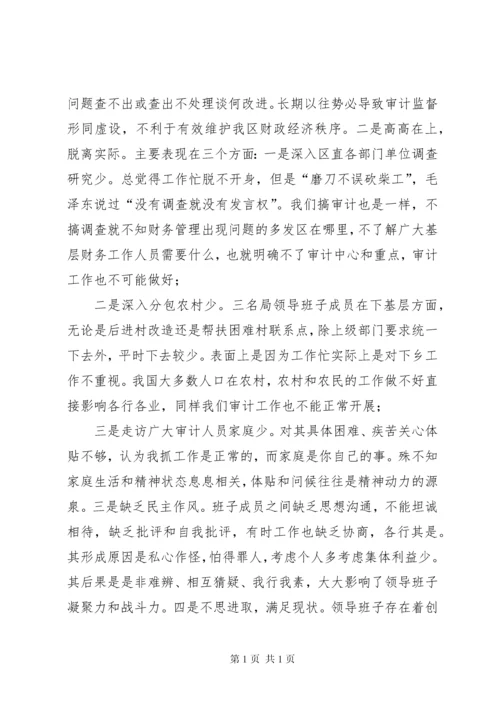 审计局领导班子巡视整改专题民主生活会报告.docx