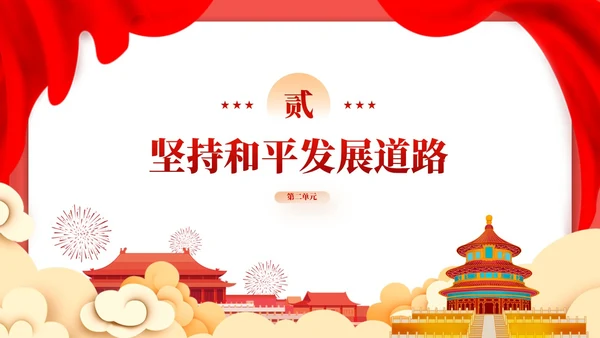 红色党课新时代中国特色大国外交学习解读课件模板党建