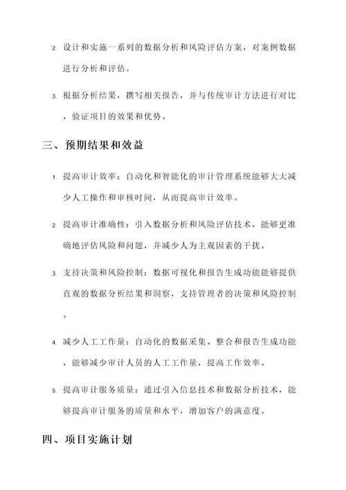 审计管理项目创新方案