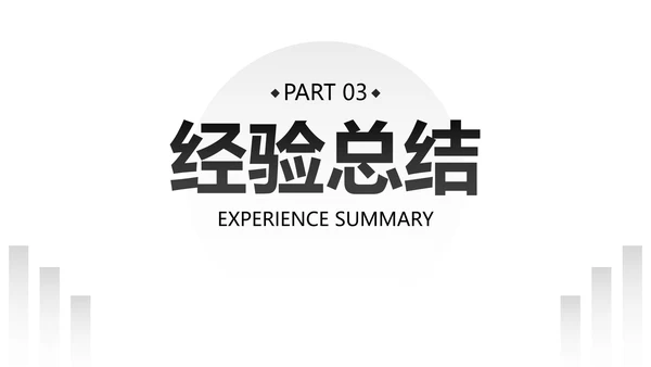 极简几何形状白底黑白述职汇报总结PPT模板