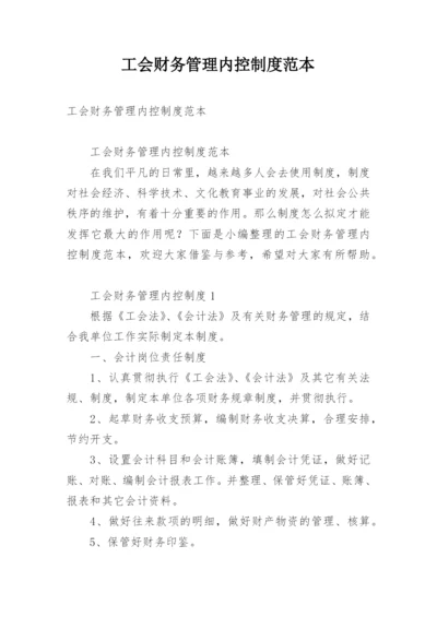 工会财务管理内控制度范本.docx