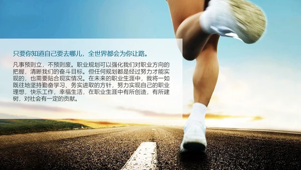 雄鹰展翅职业生涯规划简历PPT