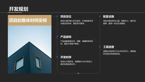 黑色商务风房地产项目启动汇报PPT模板