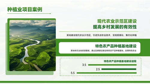 绿色质感风农业项目赋能乡村振兴PPT模板