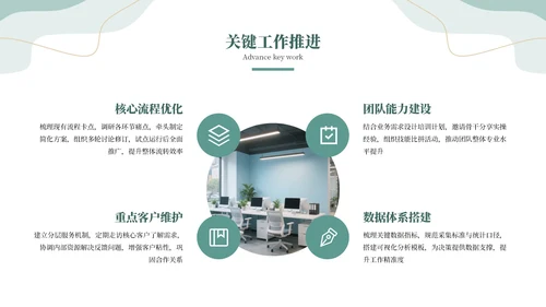 绿色系清新风工作汇报通用PPT模板