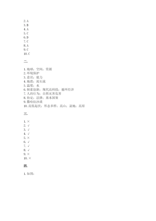 六年级下册道德与法治第二单元 爱护地球 共同责任 测试卷附完整答案（全优）.docx