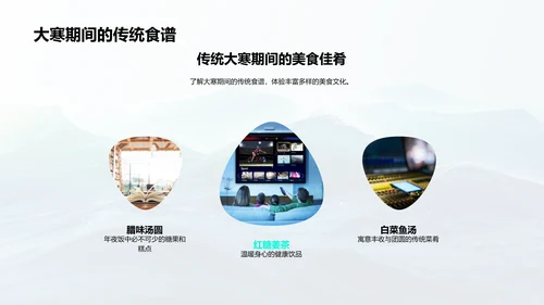 大寒习俗媒体报道PPT模板
