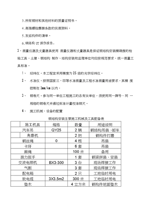 钢结构厂房安装工程施工方案