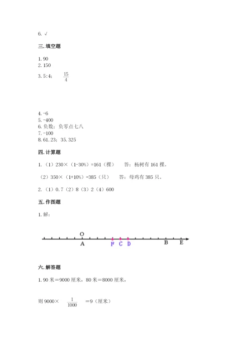 绵阳市小升初数学测试卷完整答案.docx