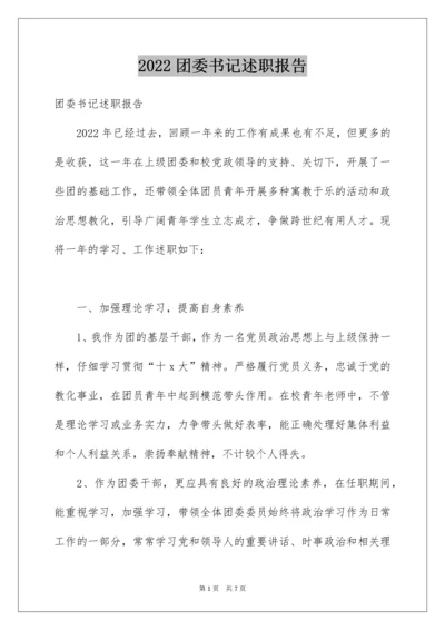 团委书记述职报告.docx