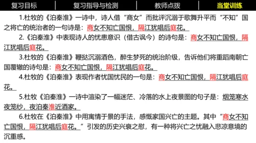七年级下册语文复习专题三：课内古诗词 课件
