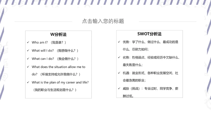 简约大学生职业生涯规划PPT模板