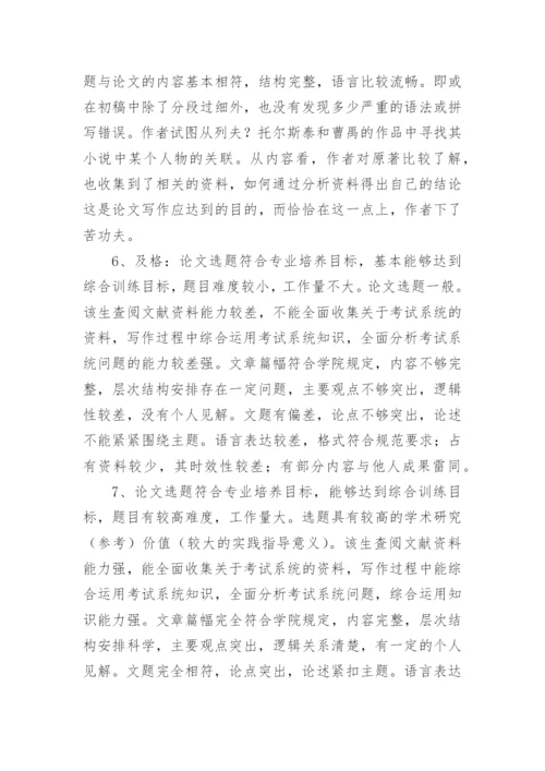 教师学生论文评语精编.docx