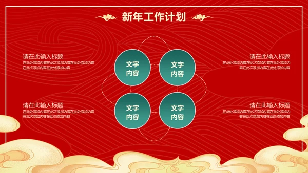 国潮风虎年春节计划总结通用PPT模板