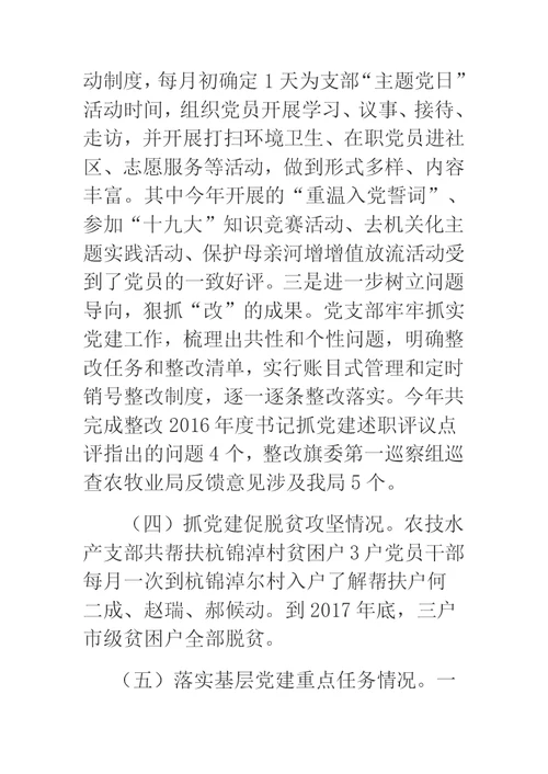 2017年党组织书记抓基层党建工作述职报告2