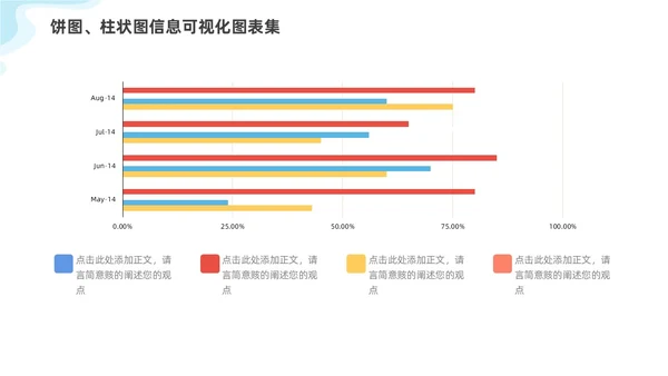 通用多彩饼图柱状图信息可视化图表集PPT
