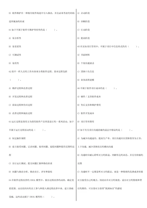 2023年历年计算机等级考试四级数据库工程师真题.docx