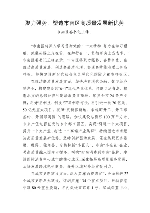 【研讨发言】书记谈学习贯彻党的二十大精神材料-10篇.docx