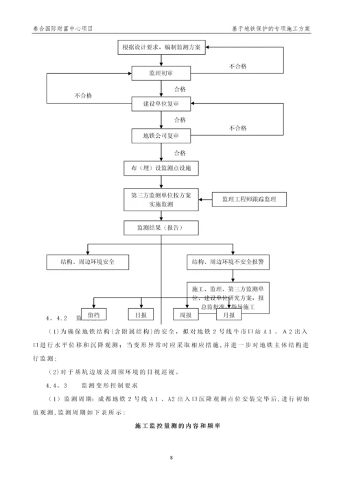 基于地铁保护的专项施工方案.docx