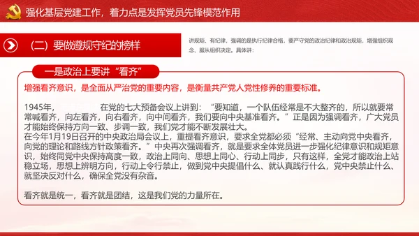 发挥先锋模范作用筑牢基层战斗堡垒党课
