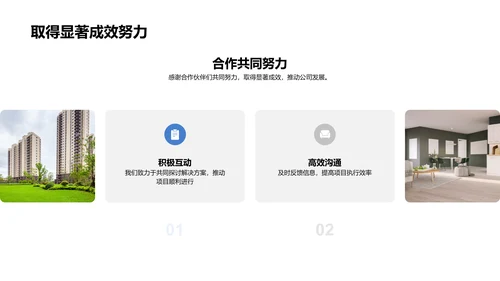 季度房地产合作总结PPT模板