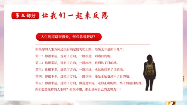 中小学生学会坚持永不放弃主题班会通用PPT