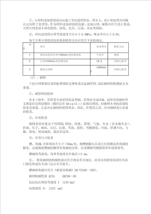 外墙干挂石材幕墙的施工工艺7页