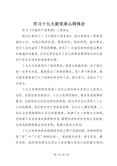 学习十九大新党章心得体会 (9).docx