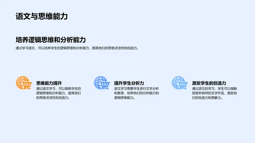语文学习魅力展示PPT模板