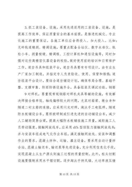 卢春房副部长在铁路建设质量暨标准化管理现场会上的讲话 (2).docx