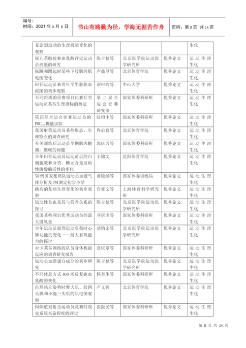 人力资源-20221980年全国体育科学学术会议报告会论文摘要汇编.docx