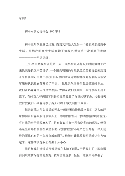 初中军训心得体会_800字5篇.docx