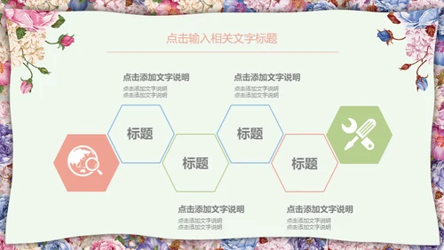 花艺女性教师说课教育通用PPT模板
