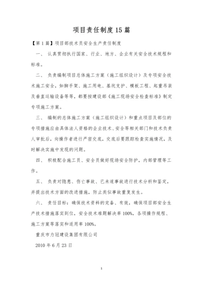 项目责任制度15篇.docx