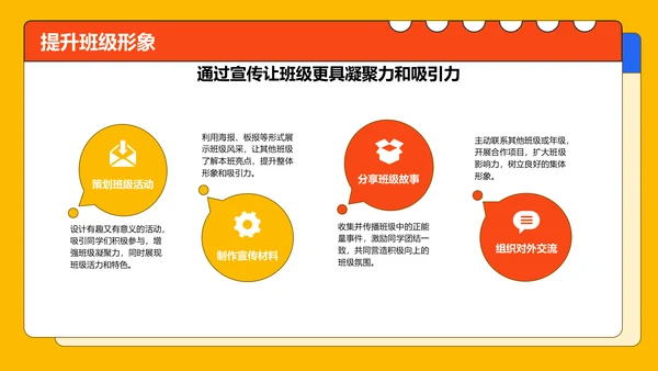 黄色插画风小学生竞选班委PPT模板