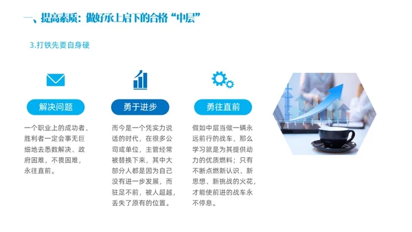 蓝色简约商务实拍风领导力与执行力企业管理员工培训PPT