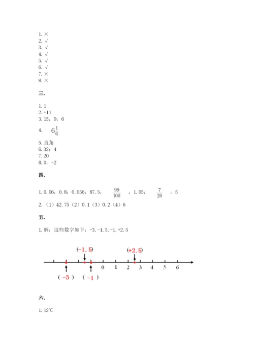 苏教版数学六年级下册试题期末模拟检测卷附完整答案（全优）.docx