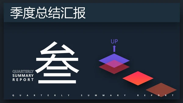 蓝色商务风总结汇报PPT模板