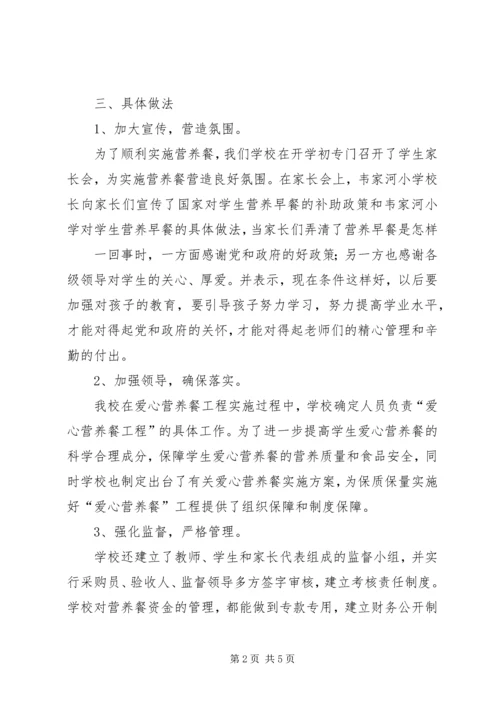 毛河中心小学营养餐汇报材料 (2).docx