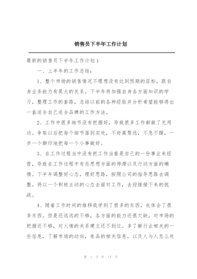 销售员下半年工作计划.docx